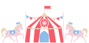 circus symbols decoration banner